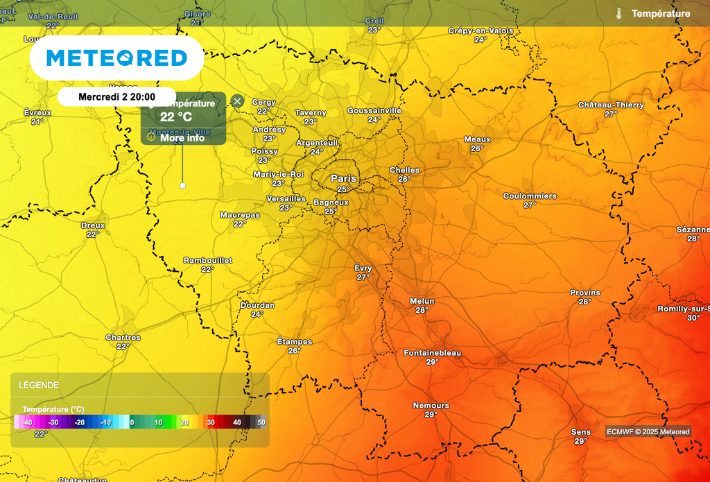 Températures beaucoup plus respirables mercredi soir en Île-de-France.