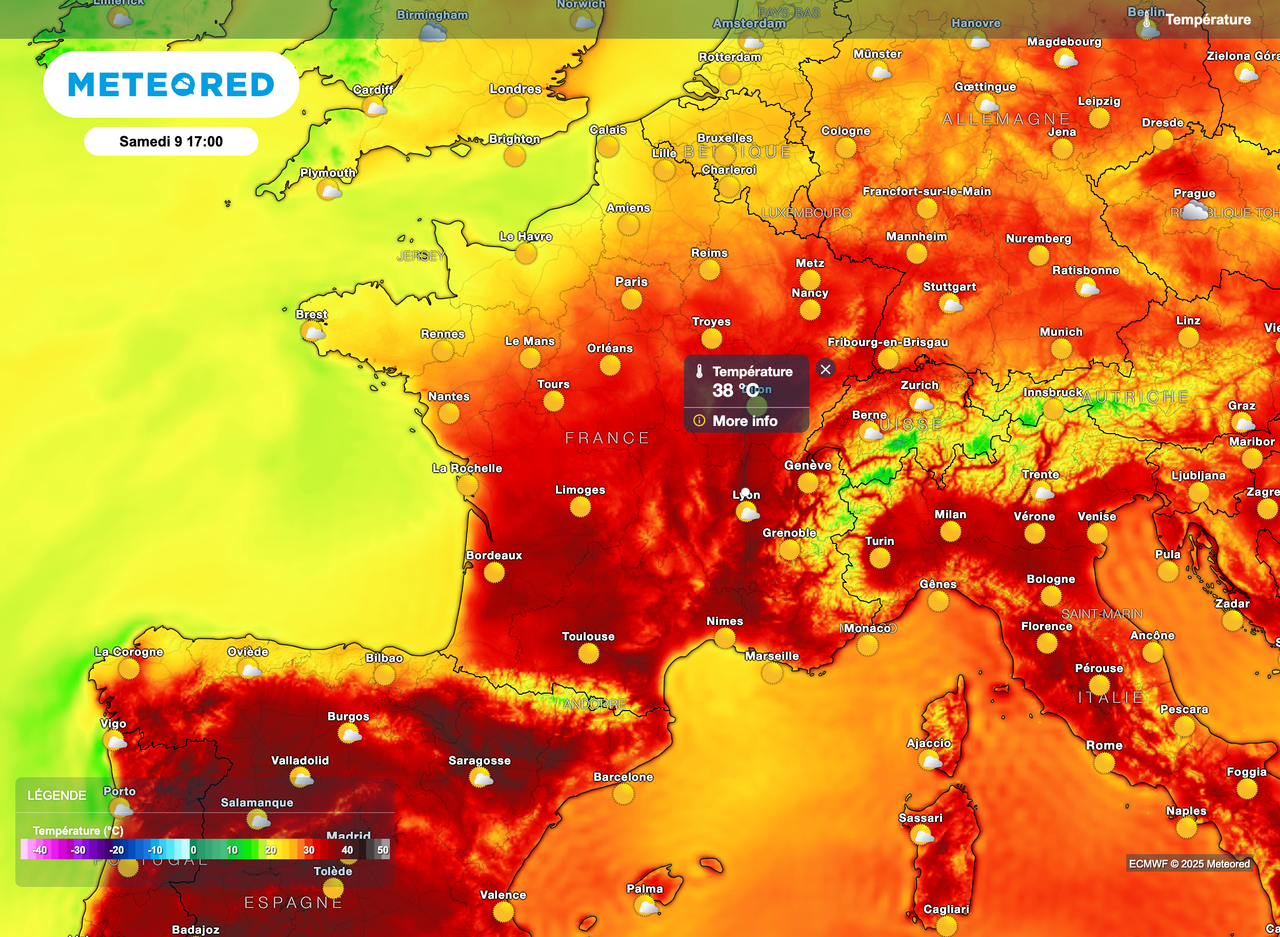 Canicule en France : découvrez les prévisions météo de ce samedi. Jusqu ...