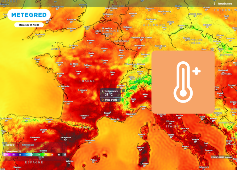Canicule en France : fin de la vigilance rouge ce mercredi, encore des pointes &agrave; 35&deg;C ou plus dans 10 grandes villes