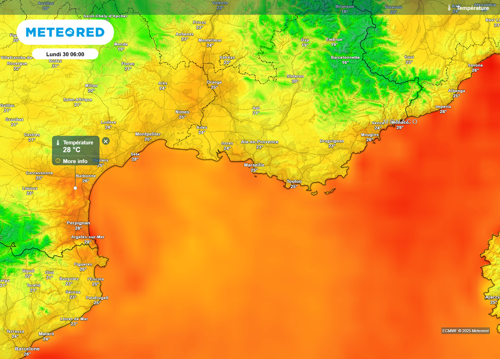 Températures nuit de dimanche à lundi