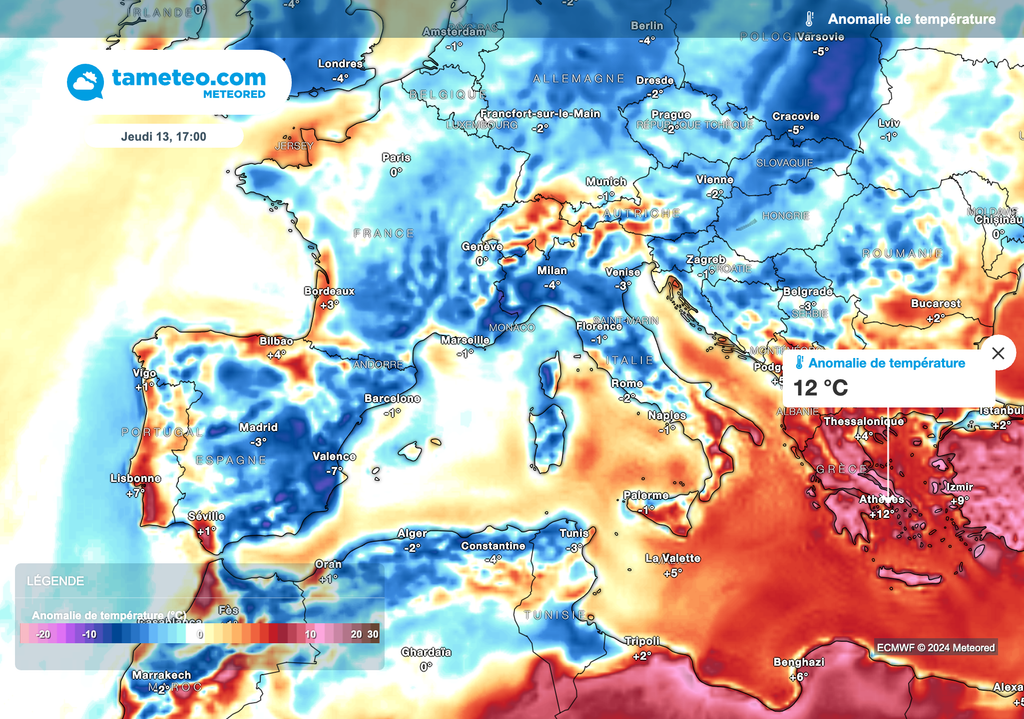 Canicule en Grèce et en Turquie. Fraîcheur en France jeudi après-midi. Canicule en Grèce et en Turquie. Fraîcheur en France jeudi après-midi.
