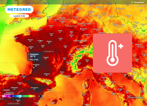 Canicule historique en France : la vigilance rouge d&eacute;bute ce dimanche &agrave; midi, vers des pointes &agrave; 42&deg;C ou plus