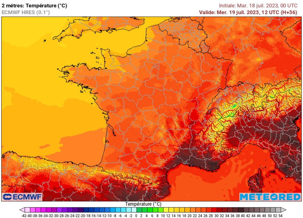 Poursuite de la canicule dans le Sud-Est pour mercredi.