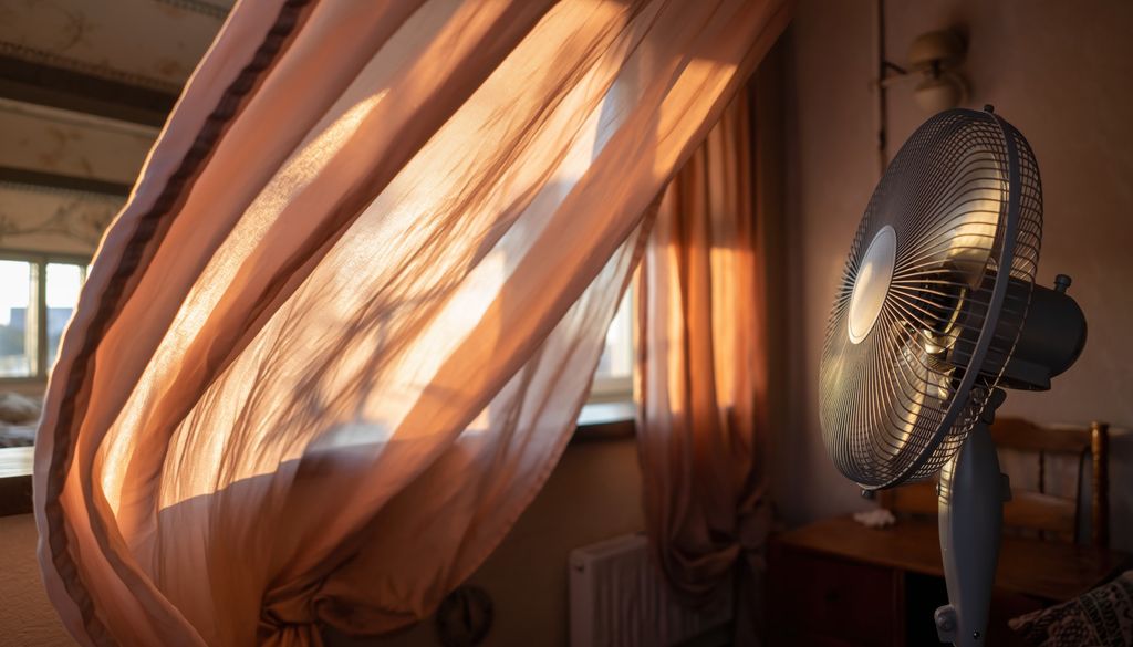 Diriger le ventilateur vers la fenêtre aux heures les plus fraîches aide à expulser l'air chaud