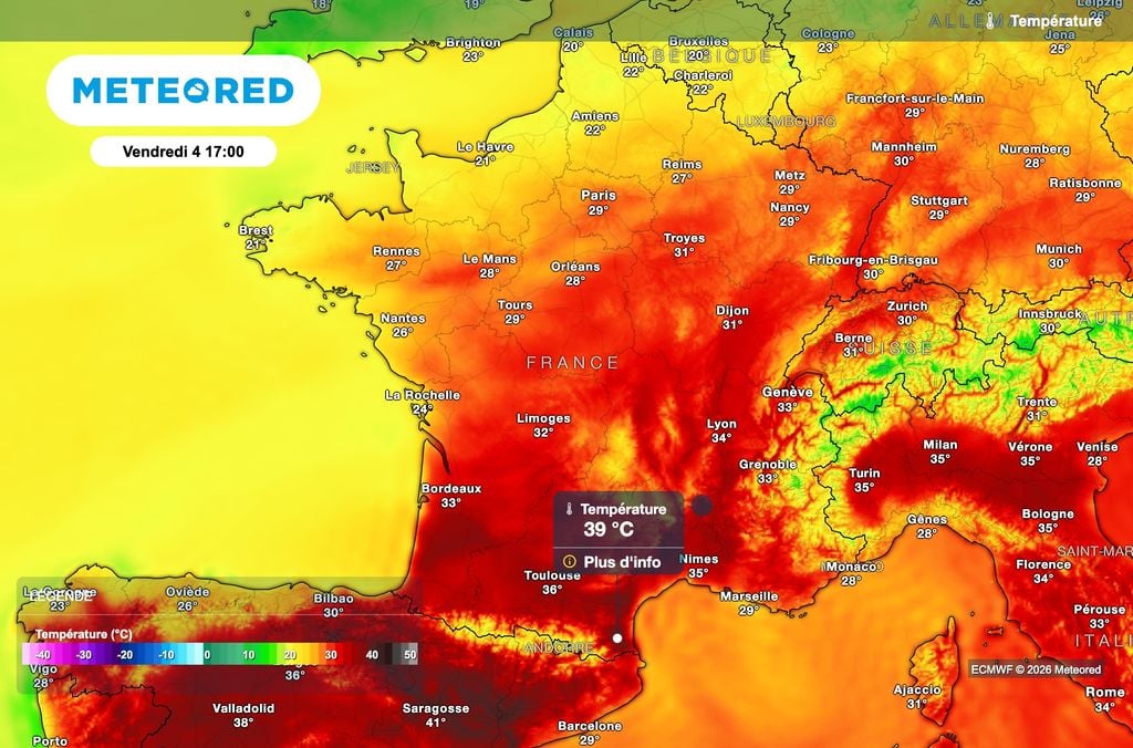 Près de 40 degrés attendus demain en Languedoc-Roussillon ! Près de 40 degrés attendus demain en Languedoc-Roussillon !