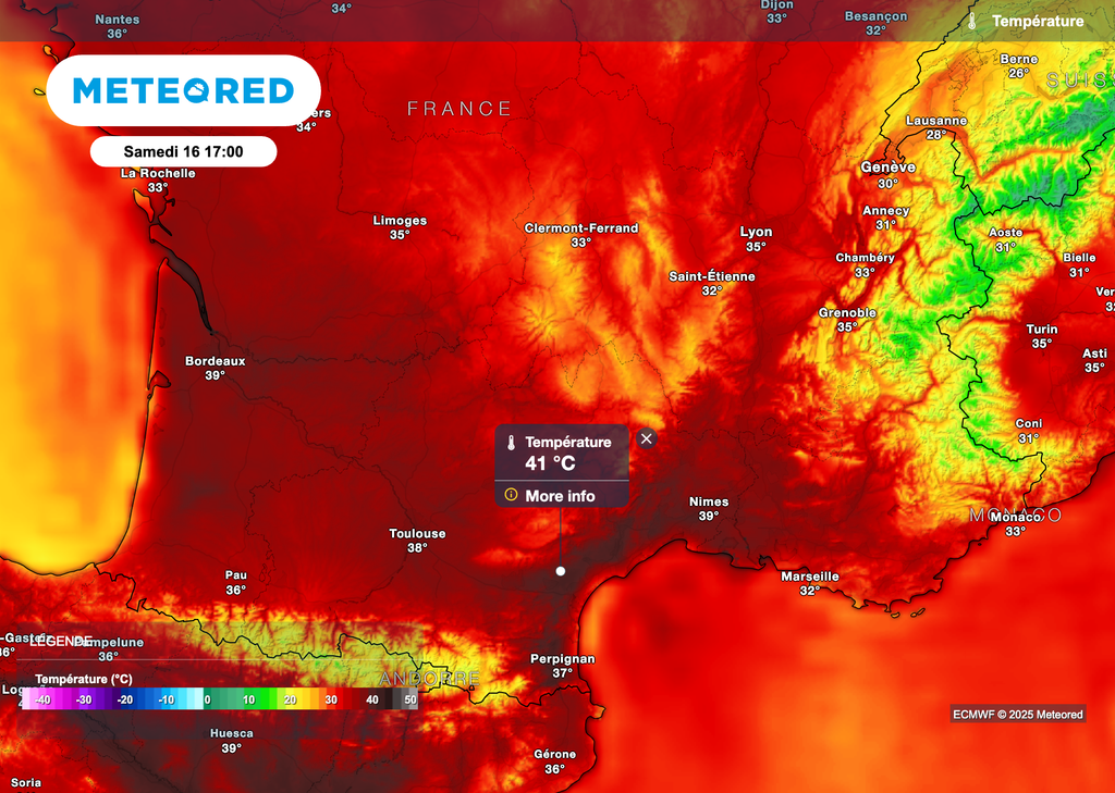 Températures toujours aussi caniculaires samedi après-midi !
