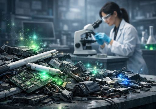 Cargadores rotos, metales valiosos: el proyecto que busca extraer tierras raras de la basura electr&oacute;nica en Chile