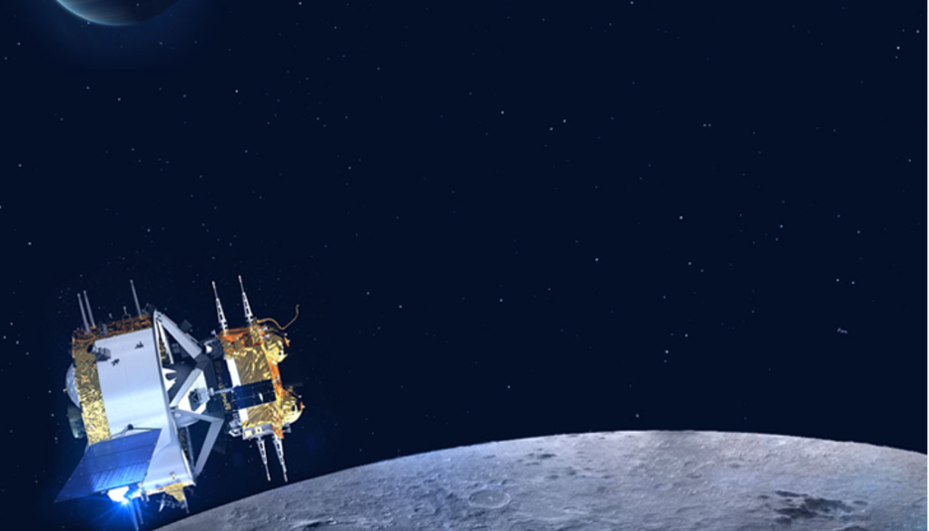 Representación de la misión lunar china Chang'e 7. Crédito: Agencia Espacial Nacional de China.
