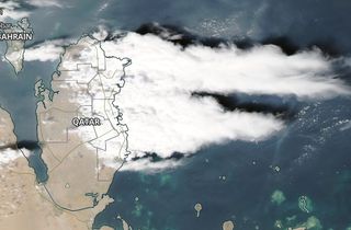 Casi un año de lluvia que cae en un día