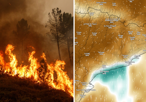 Catalu&ntilde;a en vilo: el riesgo extremo de incendios forestales se generalizar&aacute; entre el lunes y el martes