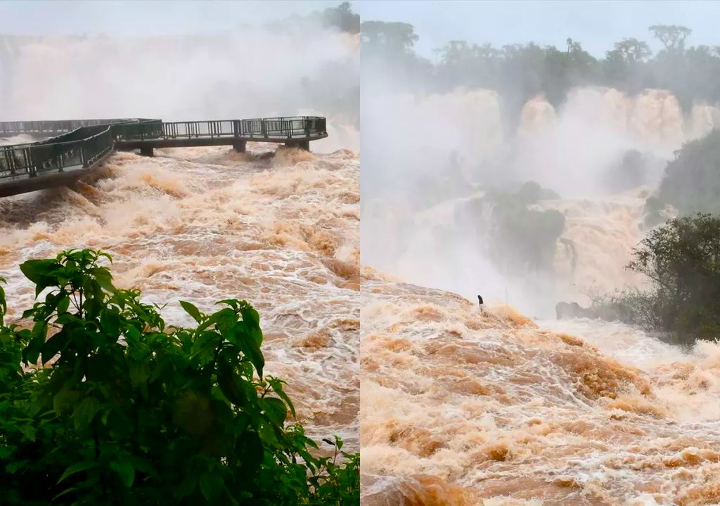 De violentes pluies ont décuplé le débit des chutes d'Iguaçu, affectant également d'autres rivières de la région sud. Les pluies doivent continuer. (photo : Edi Emerson / Chutes d'Iguazu)