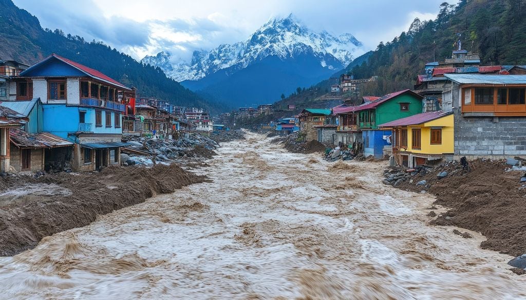 L'effondrement glaciaire au Népal rappelle la vulnérabilité croissante des hautes montagnes face au réchauffement climatique. L'effondrement glaciaire au Népal rappelle la vulnérabilité croissante des hautes montagnes face au réchauffement climatique.