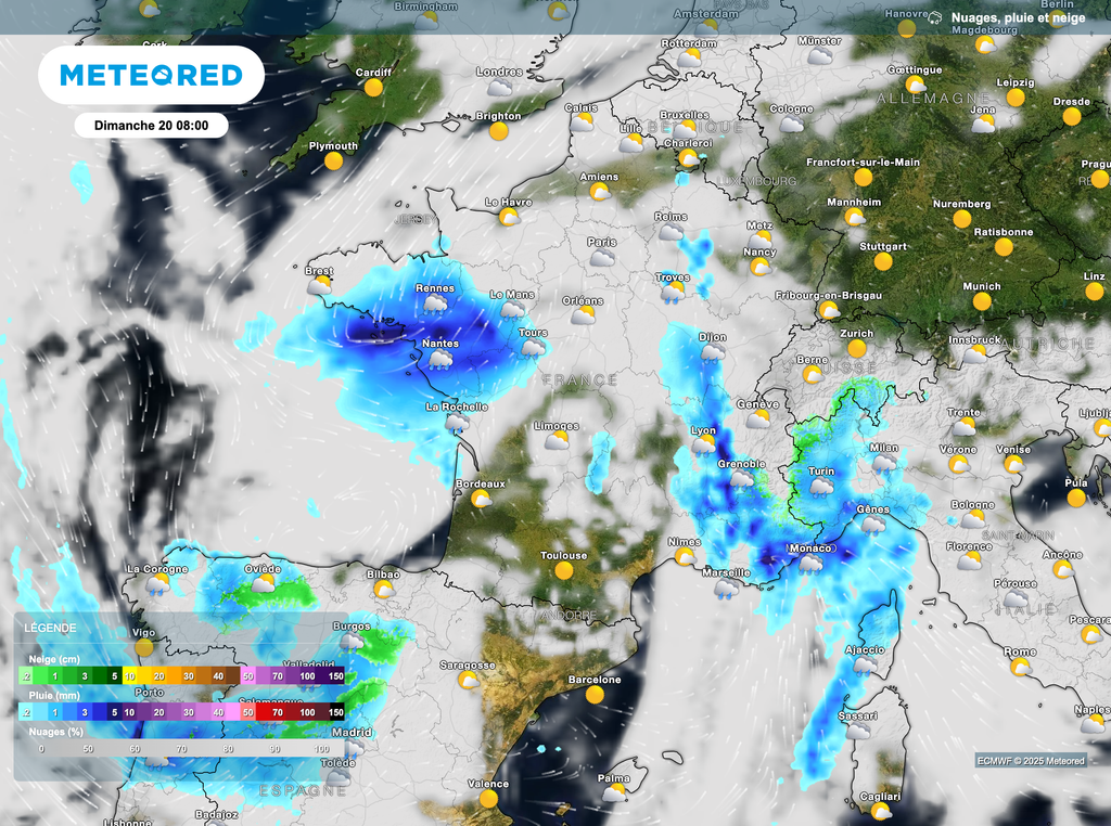Une matinée de dimanche parfois sous de bonnes pluies mais aussi sous des éclaircies.