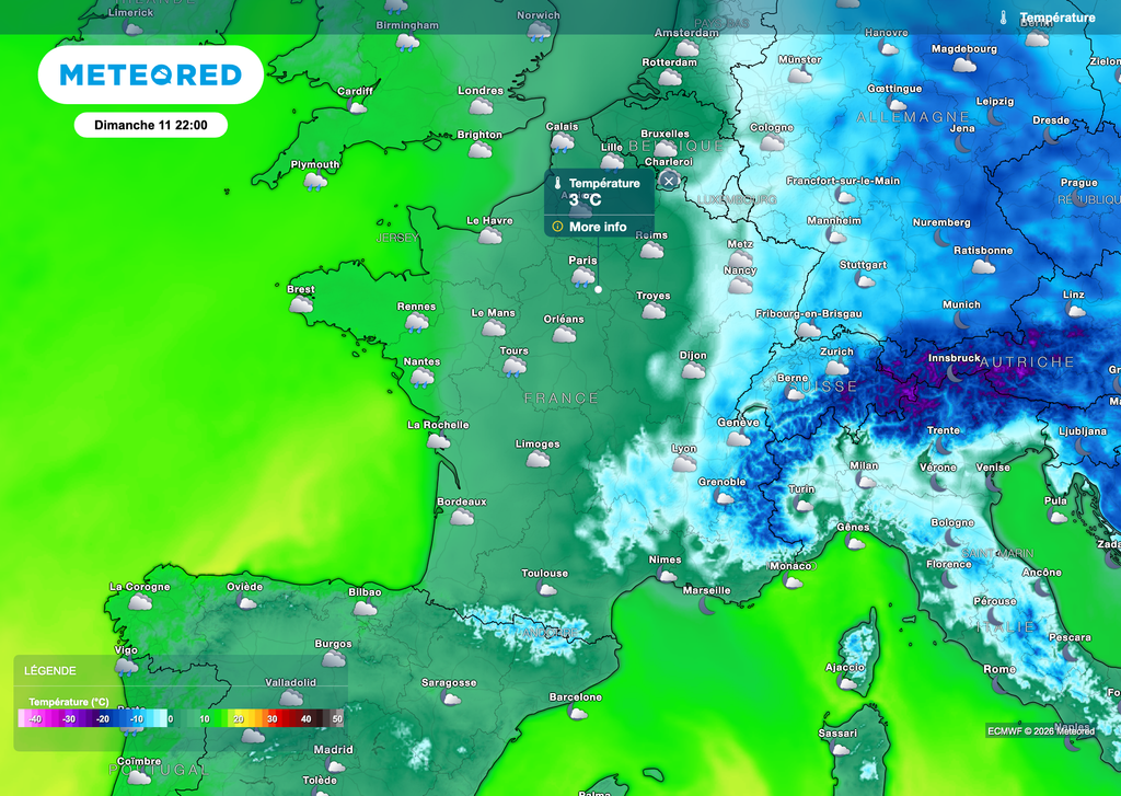 Du froid qui se décalera un peu plus à l'est au fil des heures de la journée.