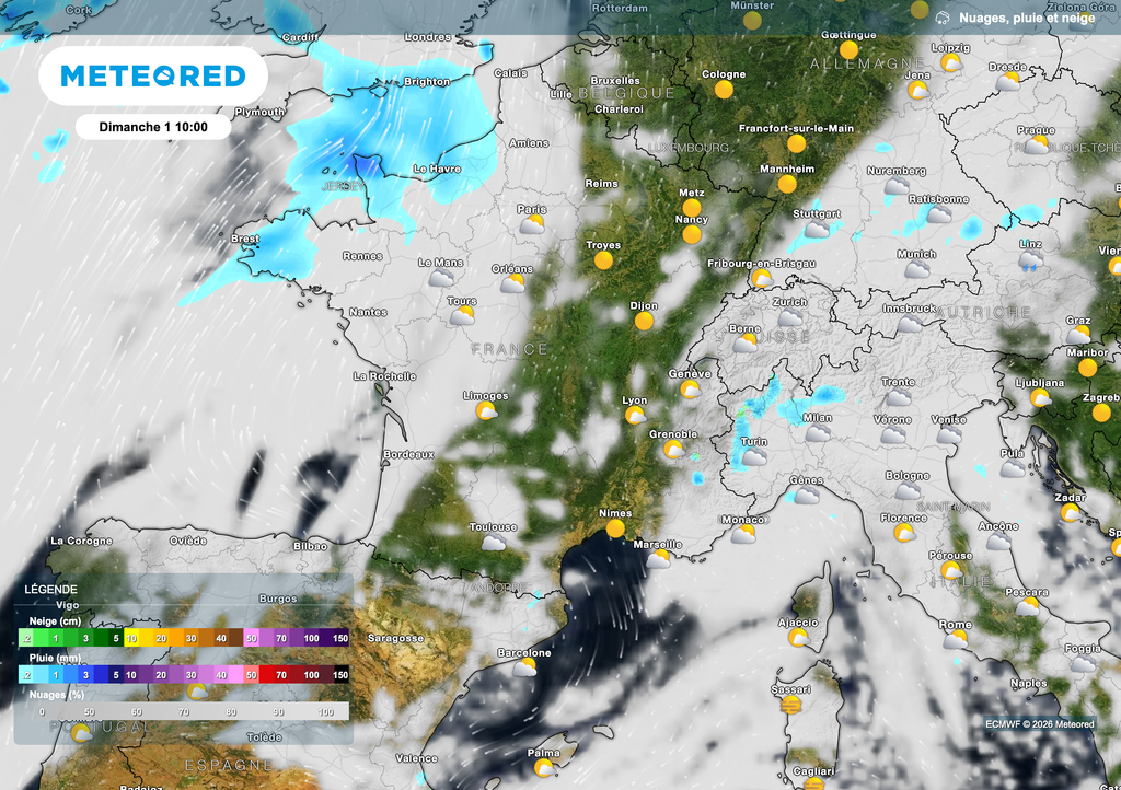 La matinée sera plutôt lumineuse voire ensoleillée sur une moitié est et sud de l'hexagone.