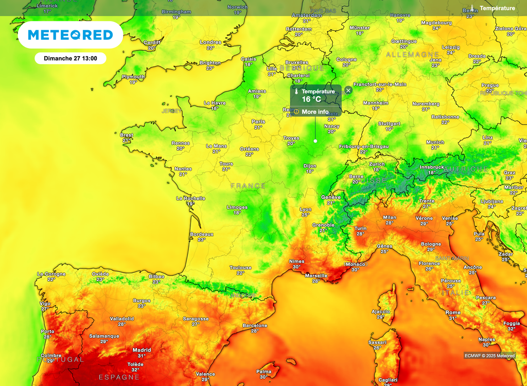 Sous les averses, la fraîcheur sera assez prononcée pour un après-midi de juillet.