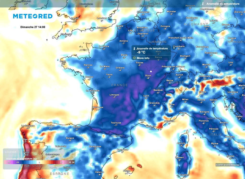 Des températures parfois bien basses pour une fin juillet !