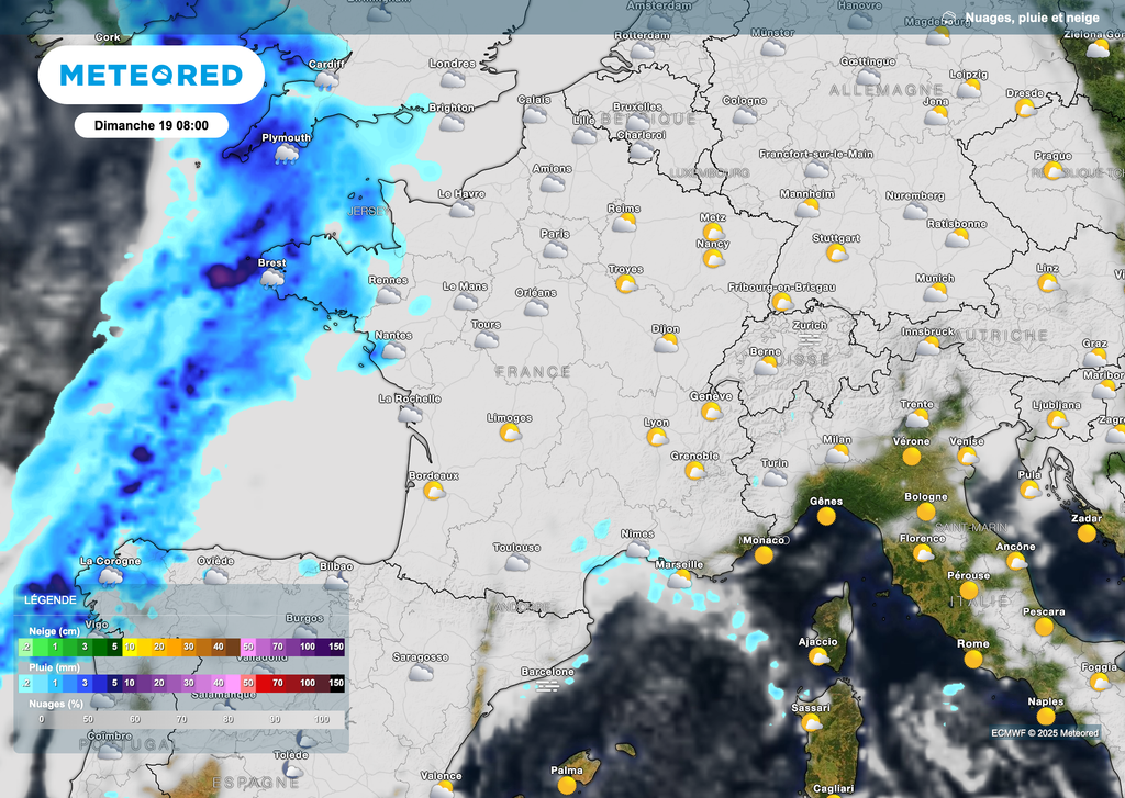 De la pluie déjà en matinée de dimanche ! Mais pas partout... De la pluie déjà en matinée de dimanche ! Mais pas partout...