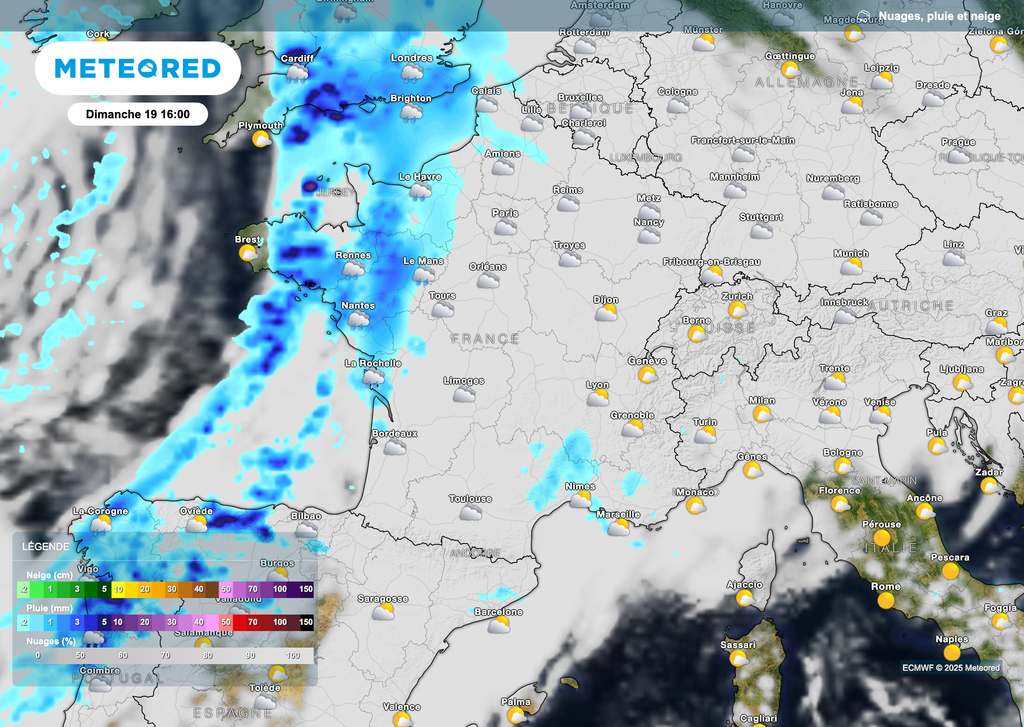 La perturbation se déplacera progressivement vers l'est. La perturbation se déplacera progressivement vers l'est.