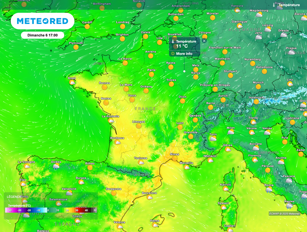 La grande douceur ne sera pas présente dans le nord et est de la France.