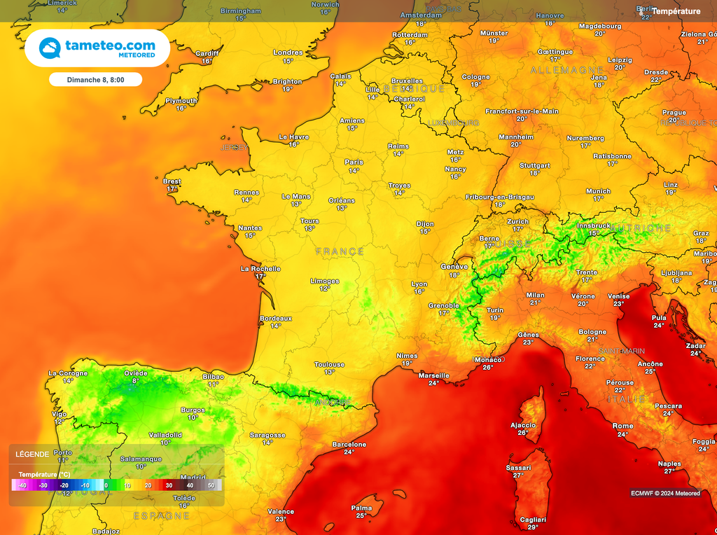 Des températures restant douces au réveil.