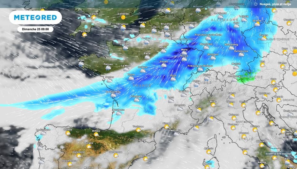 Une matinée sous des pluies régulières mais déjà le retour des éclaircies dans le nord-ouest.