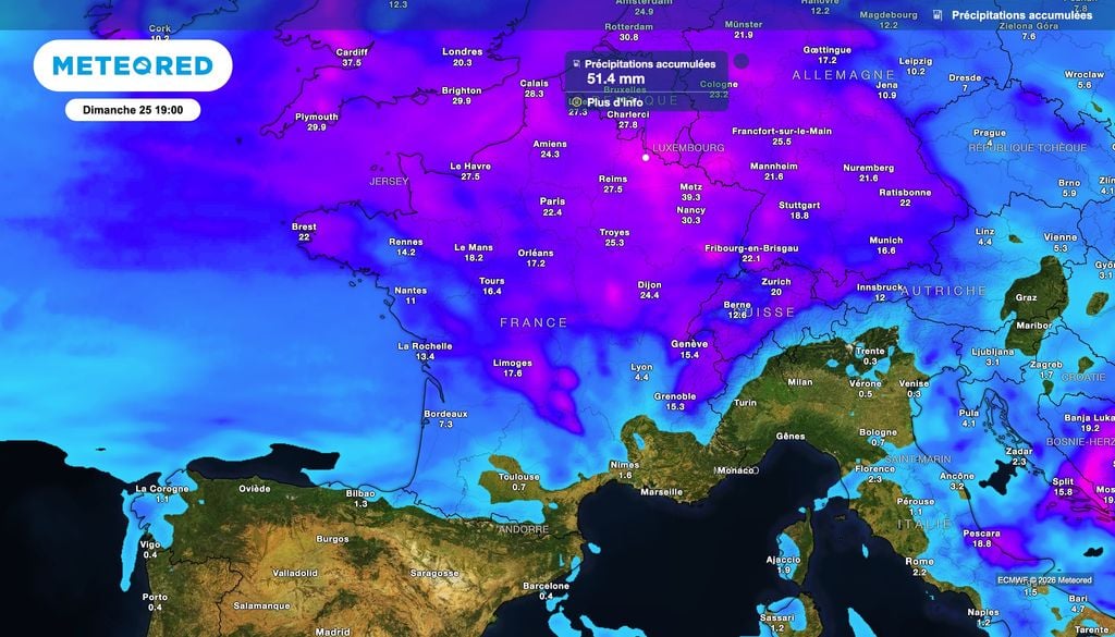 Beaucoup de pluie surtout sur la moitié nord de la France ce dimanche. Beaucoup de pluie surtout sur la moitié nord de la France ce dimanche.