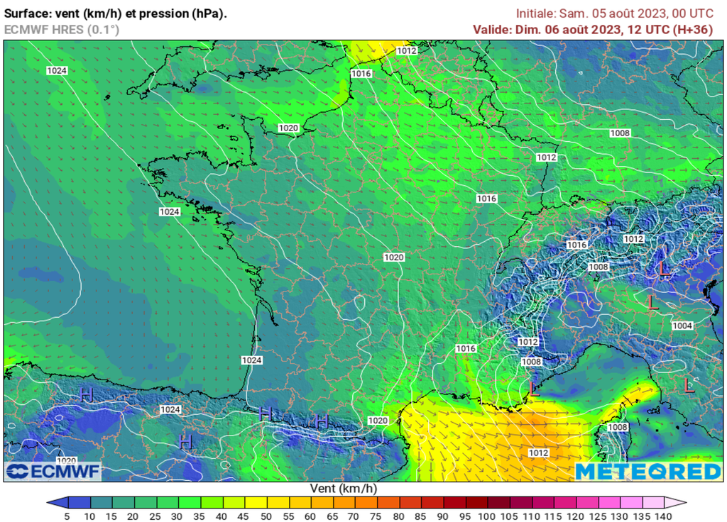 Un vent sensible persistera sur le Nord-Est de la France. Attention au vent sur le pourtour méditerranéen.