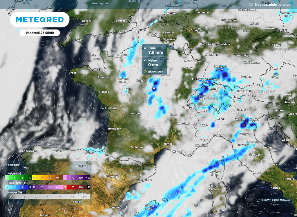 Encore un risque de pluie assez régulières vers les régions centrales. Encore un risque de pluie assez régulières vers les régions centrales.