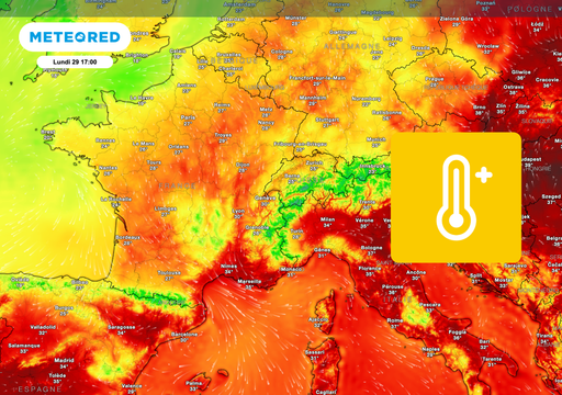 Ce lundi en France : une chaleur encore d'actualit&eacute; . D&eacute;couvrez les pr&eacute;visions m&eacute;t&eacute;o