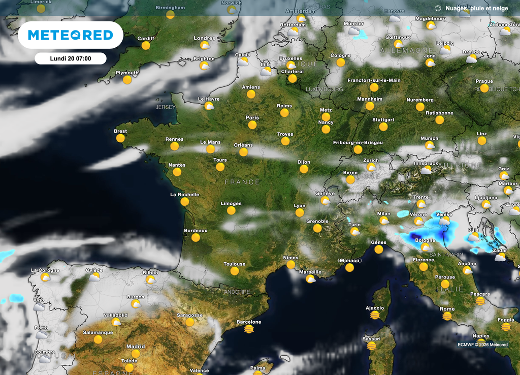 Une météo largement ensoleillée au petit matin. Une météo largement ensoleillée au petit matin.