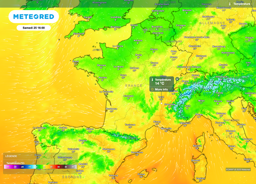 Douceur qui sera légèrement moins étendue dans le courant d'après-midi. Douceur qui sera légèrement moins étendue dans le courant d'après-midi.