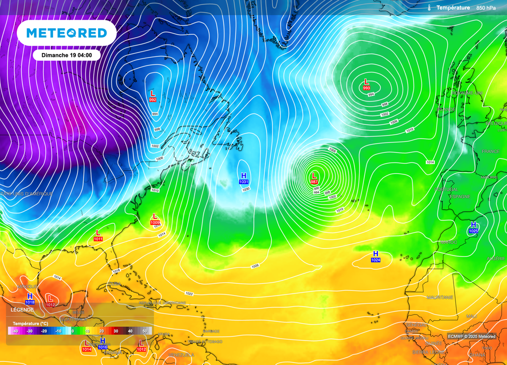 De l'air très froid va se présenter sur les États-Unis et le Canada. De l'air très froid va se présenter sur les États-Unis et le Canada.