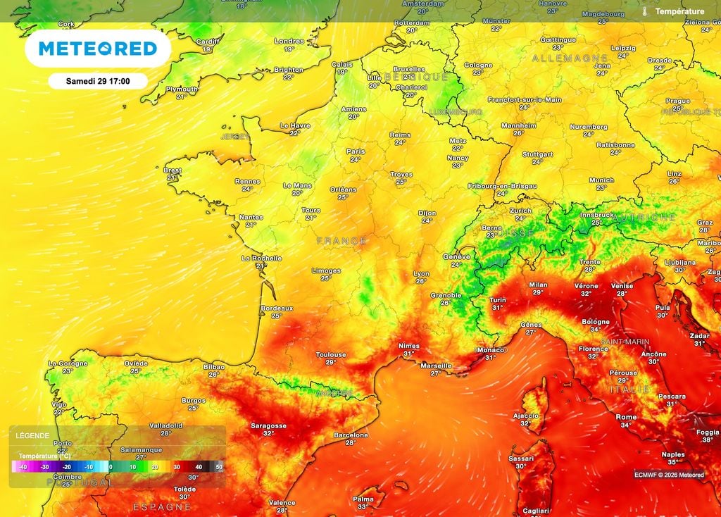 Des températures en baisse ce week-end. Des températures en baisse ce week-end.