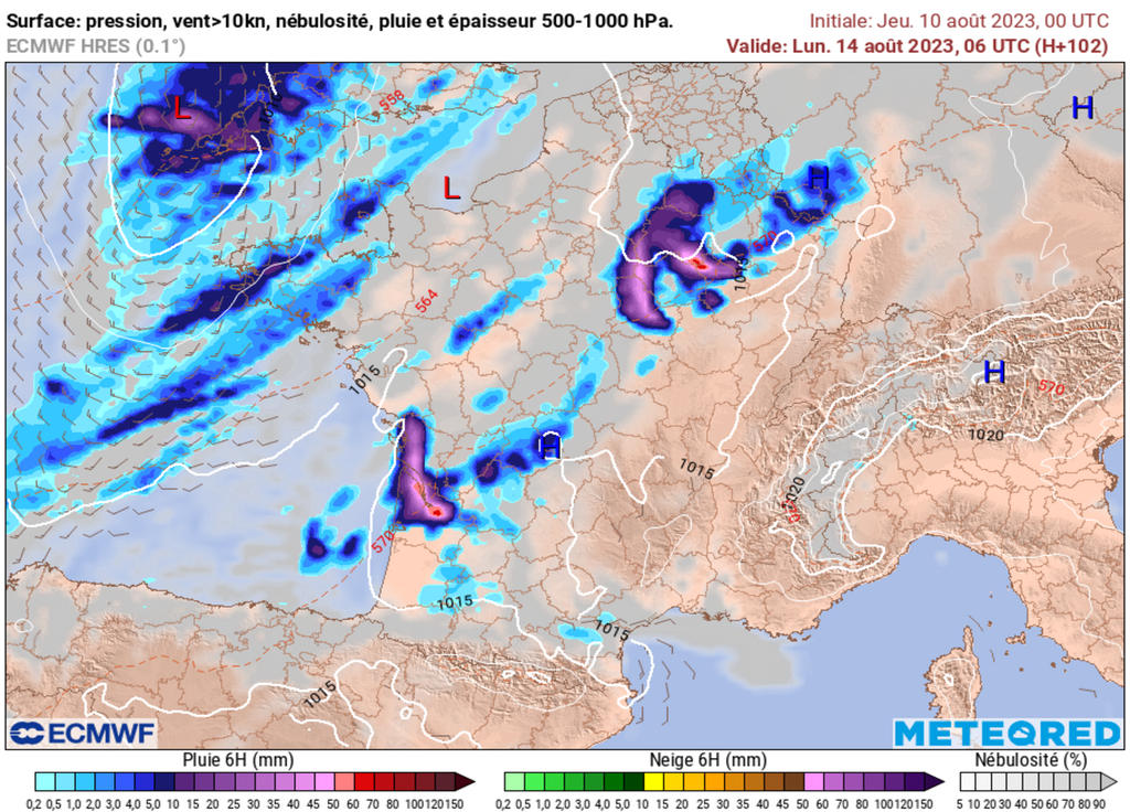 De violents orages pourront se former dans la nuit de dimanche à lundi matin.