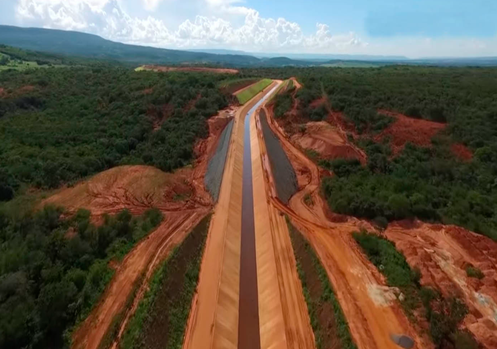 Trecho 1 do Cinturão das Águas atinge marco histórico e prepara Ceará para nova era hídrica. Foto: Governo do Ceará