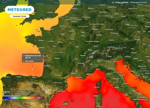 "Cela pourrait &ecirc;tre violent" : un Atlantique &agrave; 22 &deg;C pr&egrave;s de la France pourrait alimenter de fortes temp&ecirc;tes automnales