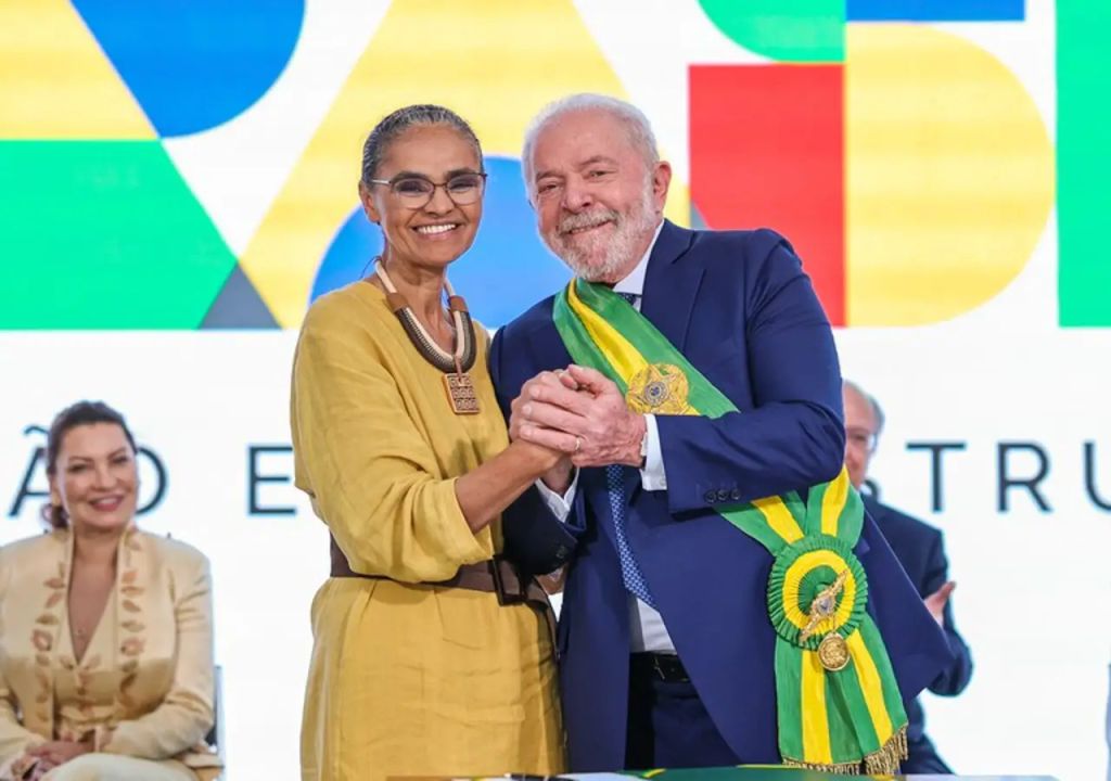Marina Silva e o Presidente Luiz Inácio Lula da Silva