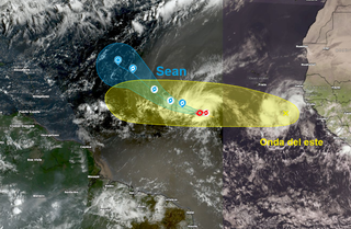 El Centro Nacional de Huracanes vigila dos zonas en el Atlántico: la tormenta tropical Sean y una onda del este