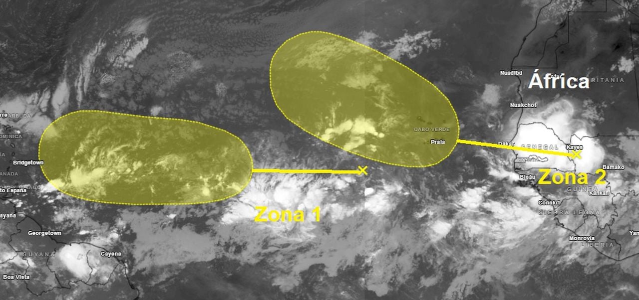El Centro Nacional de Huracanes vigila dos zonas de desarrollo tropical