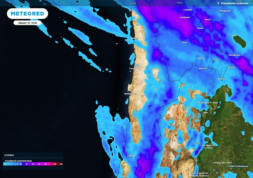 El norte también espera precipitaciones durante las celebraciones de Fiestas Patrias.