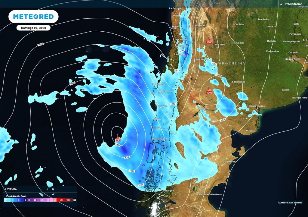 La formación de un ciclón extratropical frente al centro-sur de Chile dejará un fin de semana con precipitaciones. El sábado 19 habrá que salir con paraguas a las fondas.