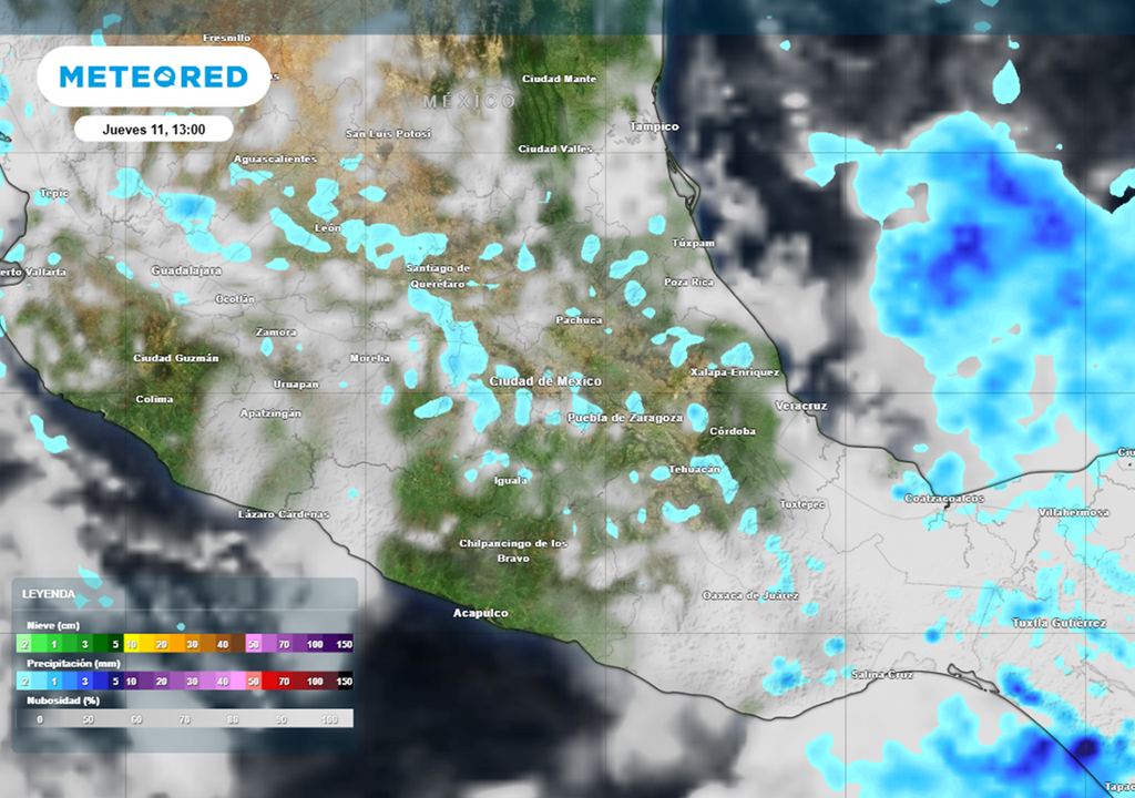 mundial 2026 ciudad de mexico Lluvias débiles y aisladas con aumento de la nubosidad para el inicio del encuentro inaugural en CDMX. Modelo: ECMWF