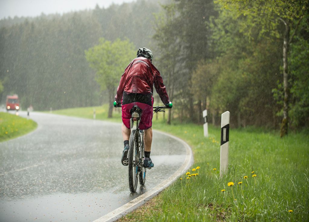 Vélo cycliste pluie