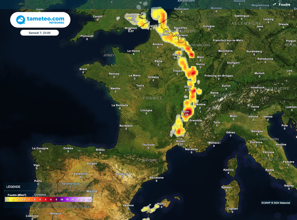 Des orages localement forts sont à prévoir.