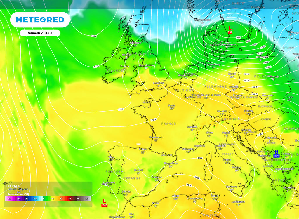 Une masse d'air froid devrait s'inviter d'ici le prochain week-end. Avant cela, une certaine douceur persistera.