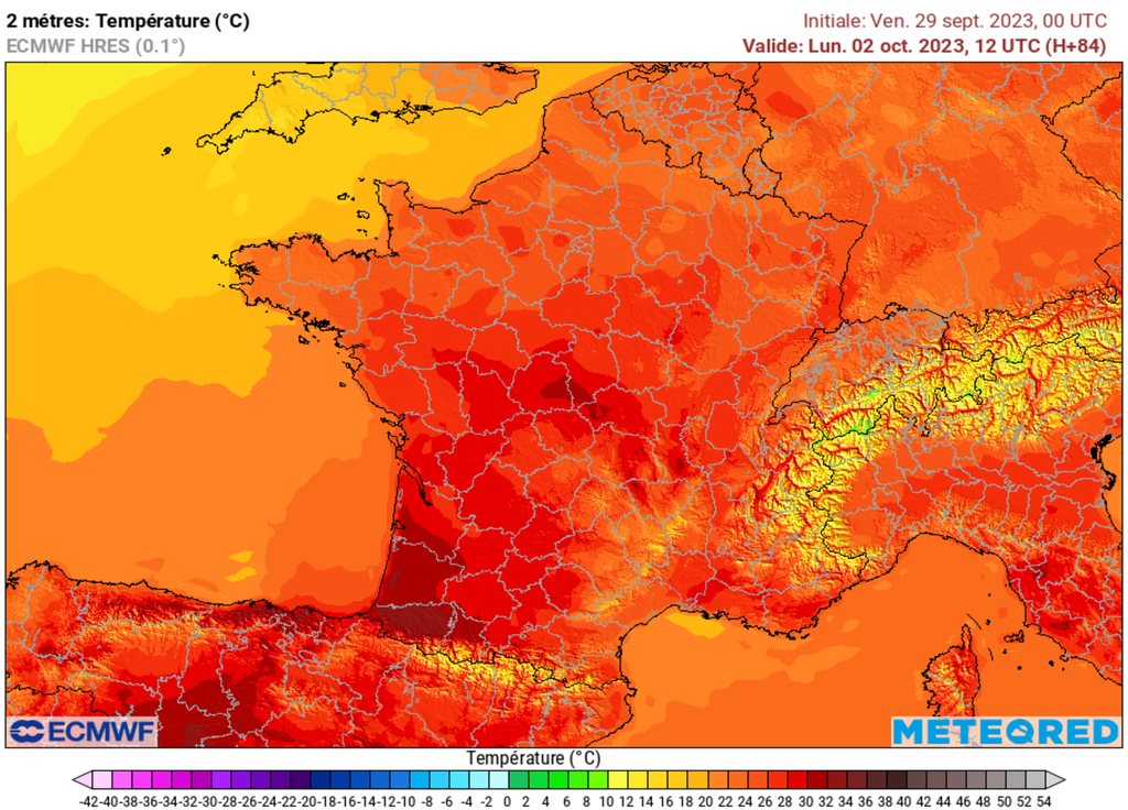 Pic de cet épisode de chaleur annoncé pour lundi. Une pluie de records pourraient s'observer.