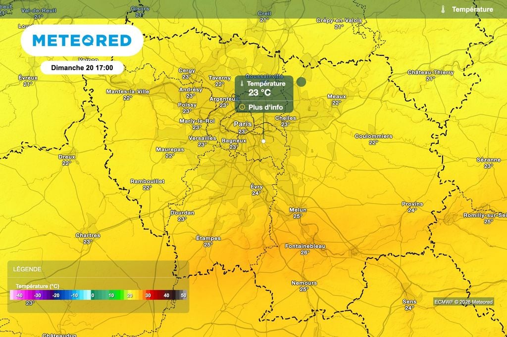 Légère baisse des températures dimanche sur la région. Légère baisse des températures dimanche sur la région.