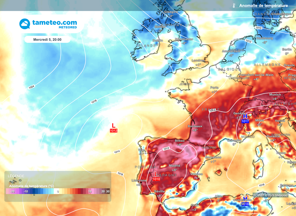 De l'air chaud va s'inviter sur une grande partie de la France en milieu de semaine prochaine.