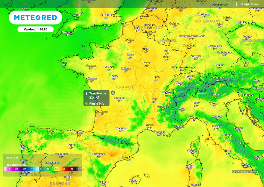 Le mercure sera parfois chaud entre ce vendredi et samedi.